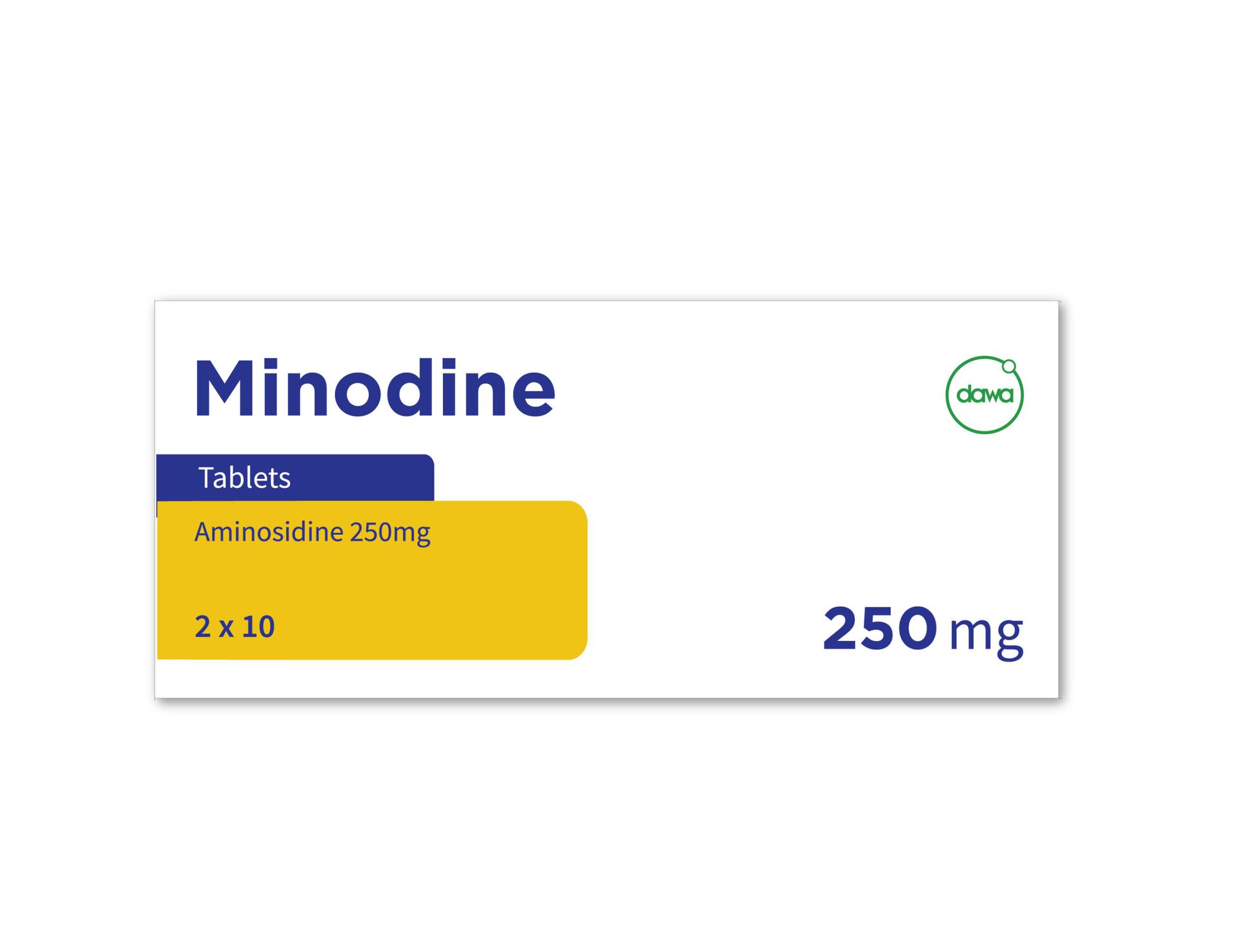 Minodine 250mg Tablets – 2 x 10’s