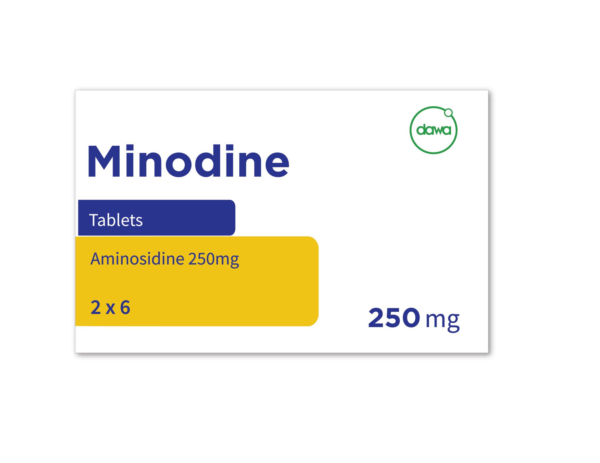 Minodine 250mg Tablets – 2 x 6’s