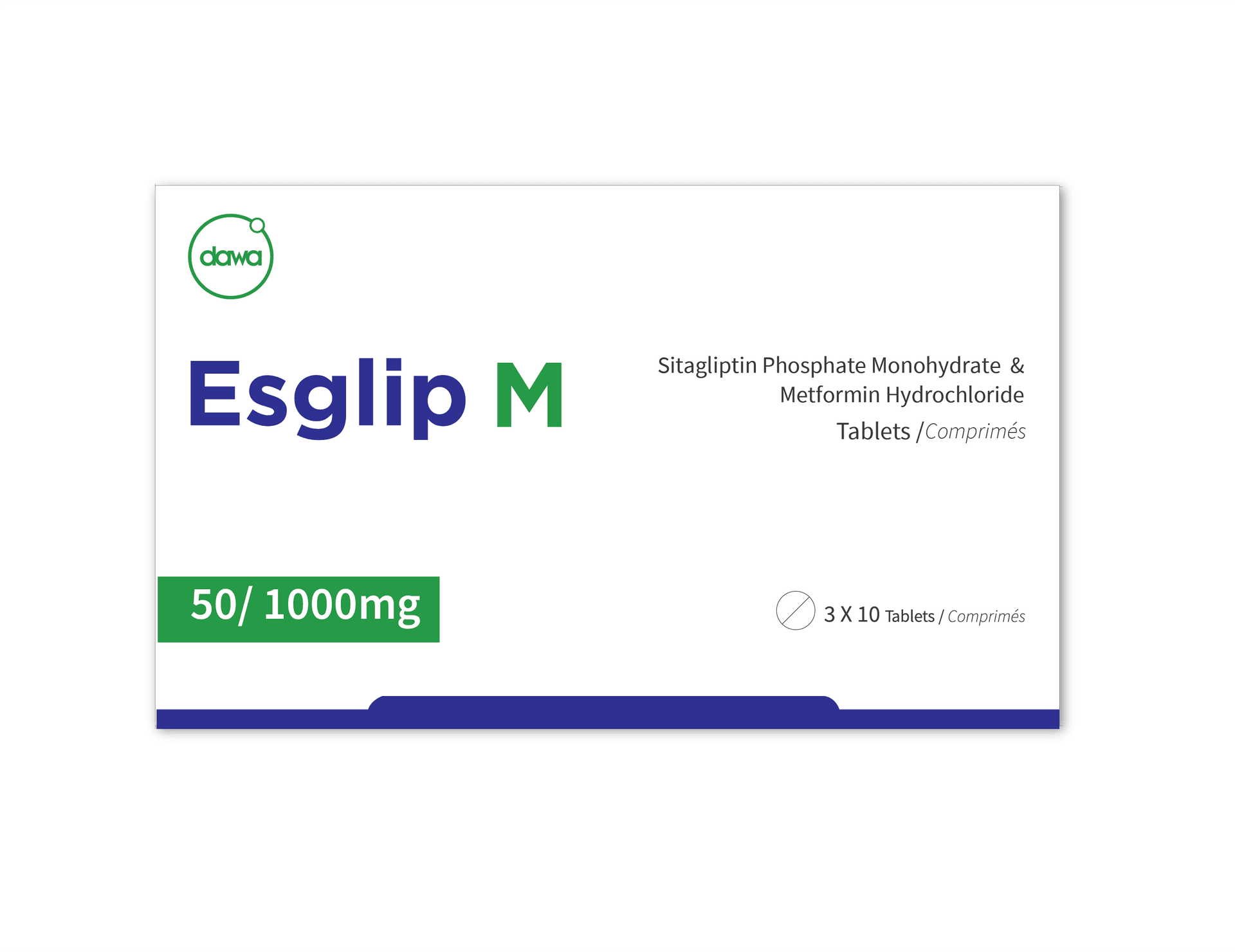 Esglip M 50/1000mg Tablets
